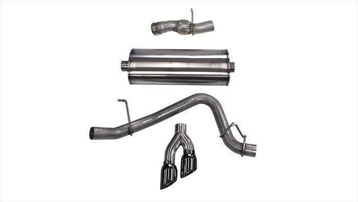 GMC Yukon Denali Performance Exhaust - Single Side Exit - CORSA Performance - Cat Back - Polished Black - `15-`20